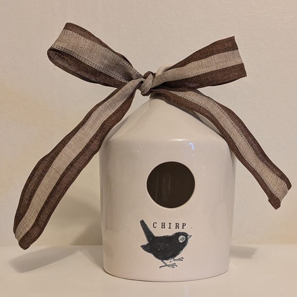 2018 RAE DUNN Ceramic Chirp Birdhouse - Picture 1 of 8